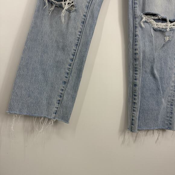 Rollas High Rise Regular Fit Straight Leg Jeans size 27 Light Blue Denim 30" ins - Picture 5 of 13